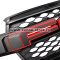 Grila radiator Raptor Style negru mat cu contur rosu si leduri portocalii, Ford Ranger T9 2022-2024 - FGT922 Red