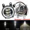 Set 2 proiectoare ceata LED Dacia, Renault, Nissan cu lumina alba, diamentru 3" / 90mm, 30W, 12/24V, carcasa aluminiu, mufa H11, H8 - FG-AW