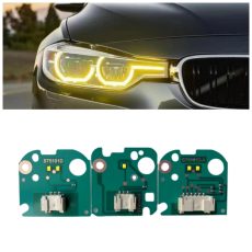 Set 3 module galbene CSL Style Angel Eyes DRL BMW Seria 3 F30 Facelift - 63117419615, 7419615, 63117419610, 7419610